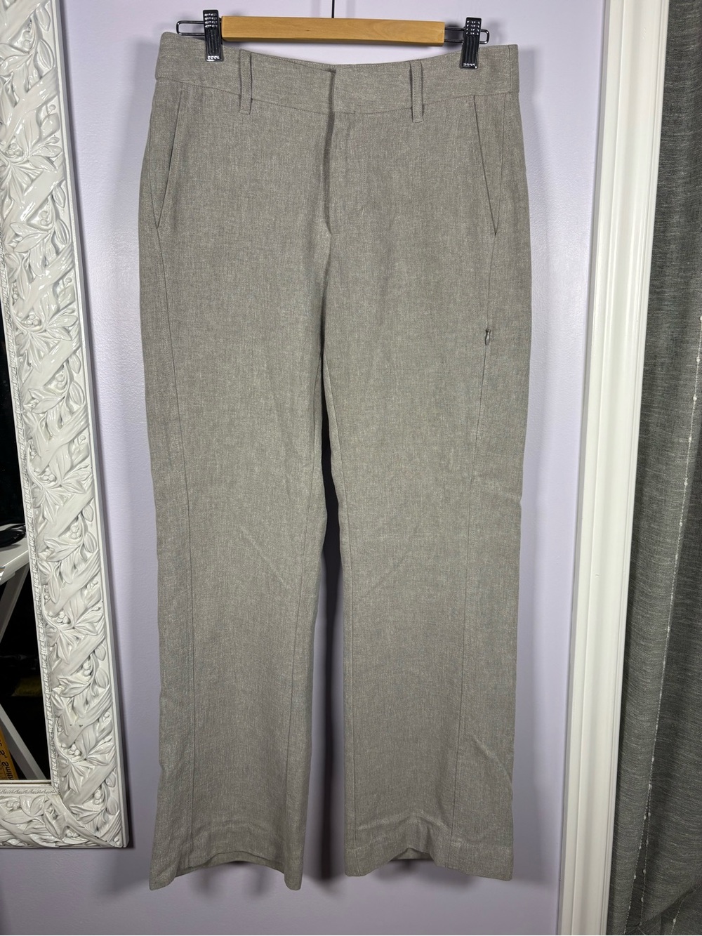 Patagonia Women's Wide-Leg Hemp Blend Casual Trousers in Light Gray 6